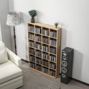 HOMCOM DVD CD Media Storage Rack, Video Display Unit, 89 x 130.5 cm, Natural