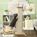 PawHut Cat Scratching Post 3 in 1 Cat Scratcher w/ Track Ball Toy
