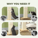 PawHut Cat Scratching Post 3 in 1 Cat Scratcher w/ Track Ball Toy