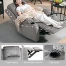 HOMCOM Recliner Armchair for Living Room, Recliner Chair with Cup Holder