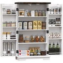 HOMCOM Kitchen Cupboard Pantry Cabinet with Adjustable Shelves White