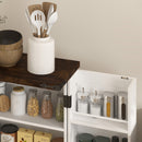 HOMCOM Kitchen Cupboard Pantry Cabinet with Adjustable Shelves White