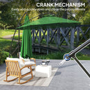 Outsunny 3(m) Cantilever Banana Parasol with Cover Wind Strap UPF50+