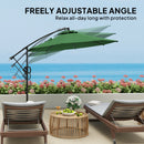 Outsunny 3(m) Cantilever Banana Parasol with Cover Wind Strap UPF50+