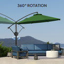 Outsunny 3(m) Cantilever Banana Parasol with Cover Wind Strap UPF50+