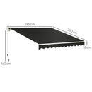 Outsunny 2.95 x 2.5m Canopy Sun Shade Shelter with Crank Handle