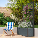 Outsunny Garden Planter Box With Trellis, Rattan Raised Bed