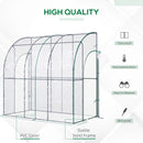 Outsunny Greenhouse Lean To 214x118x212cm - Clear