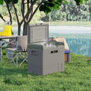 Outsunny Car Refrigerator 12V Portable Freezer For Camping, Light Green