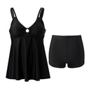 Two Piece Tankini Swimsuit With Double Shoulder Straps