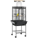 PawHut Steel Bird Cage,Large Budgie Cage For Cockatiels And Parakeets