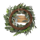 Lifeideas Farmhouse Door Artificial Rose Flower Wreath with Welcome