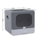 KidKid Full Enclosed Cat Litter Box In Grey