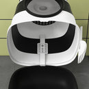 PawHut Foldable Cat Litter Tray Hooded Cat Litter Box w/ High Side, Black