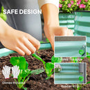 Outsunny 2-Tier Galvanised Raised Garden Bed with Safety Edging