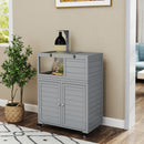 PawHut Tortoise House with Storage Cabinet, Lamp Holder, Openable Top