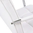 HOMCOM PU Leather Computer Chair, Adjustable Height-White