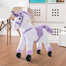 HOMCOM Children's  Ride on Unicorn - Purple and White