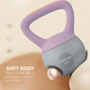 SPORTNOW Kettlebell w/ Soft Body and Non-Slip Handle, Purple and Grey