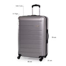 Pierre Cardin Hard Shell Lightweight 4 Wheel Durable Travel Suitcase.