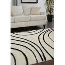 Lewis's Home Snug Swirl Rugs - Ivory & Black