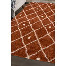 Lewis's Home Snug Diamonds Rugs - Terracotta Red