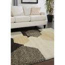 Lewis's Home Snug Hexagon Rugs - Grey & Ivory Cream