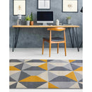 Lewis's Home Creation Geo Rugs - Ochre Yellow & Grey