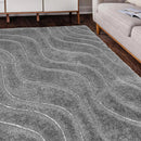 Lewis's Home Fresno Wave Rugs - Grey