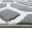 Lewis's Home Daytona Tile Geo Rugs - Grey