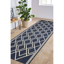 Lewis's Home Compass Diamond Flatweave Indoor & Outdoor Rugs - Navy