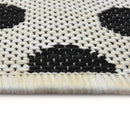Lewis's Home Compass Mono Spot Flatweave Indoor & Outdoor Rugs - White & Black