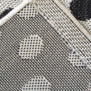 Lewis's Home Compass Mono Spot Flatweave Indoor & Outdoor Rugs - White & Black