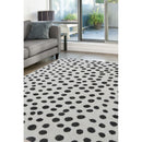 Lewis's Home Compass Mono Spot Flatweave Indoor & Outdoor Rugs - White & Black