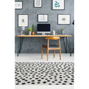 Lewis's Home Compass Mono Spot Flatweave Indoor & Outdoor Rugs - White & Black
