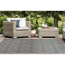Lewis's Home Compass Victorian Flatweave Indoor & Outdoor Rugs - Grey