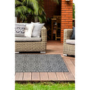 Lewis's Home Compass Victorian Flatweave Indoor & Outdoor Rugs - Grey