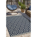 Lewis's Home Compass Indoor and Outdoor Flatweave Rugs - Navy Blue