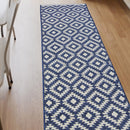 Lewis's Home Compass Indoor and Outdoor Flatweave Rugs - Navy Blue