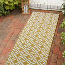 Lewis's Home Compass Geo Flatweave Indoor & Outdoor Rugs - Yellow