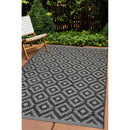 Lewis's Home Compass Indoor and Outdoor Flatweave Rugs - Anthracite Grey