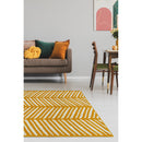 Lewis's Home Maestro Herringbone Rugs - Ochre Yellow