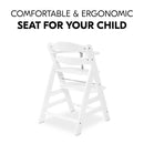 Hauck Alpha+ Wooden Highchair - White