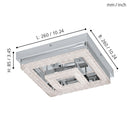 EGLO Fradelo Ceiling Light Square - Chrome