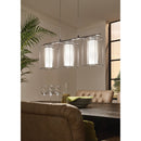 EGLO Loncino Pendant Light - Steel & White Glass