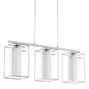 EGLO Loncino Pendant Light - Steel & White Glass