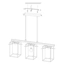 EGLO Loncino Pendant Light - Steel & White Glass