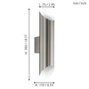 EGLO Agolada Exterior Wall Light Up and Down 2 Light - Stainless Steel & White