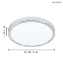 EGLO Fueva Ceiling Light Curcular - Chrome
