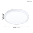 EGLO Fueva Ceiling Light Circular - White